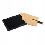 Metallist USB m&auml;lupulk 4 GB, kuldne, graveeringu ja nahkkotiga