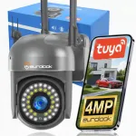 TUYA 4MP v&auml;listingi IP WiFi kaamera, suumiga, must, heli ja signalisatsiooniga