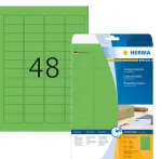 Herma 4369 etiketid, 45,7 x 21,2 mm, rohelised, 20 lehte