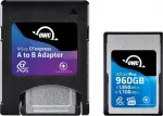 OWC CFexpress Atlas Pro R1850/W1700 VPG200 Type A 960GB m&auml;lukaart adapteriga