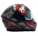Motomootorratta kiiver LAZER VERTIGO EVO Pixel Dark, must/punane, suurus L