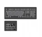 Mehhaaniliste klahvide PBT komplekt &ldquo;Pudding&rdquo;, 129 tk, mustad