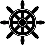 Auto kleeps &bdquo;Sailor Steering Wheel&ldquo;, 18 x 18 cm, taustata