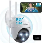 V&auml;lis IP WiFi kaamera, p&ouml;&ouml;ratav, 2K, 3MP, 4x suum, liikumise tuvastus, 64GB