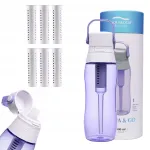 Joogipudel filtriga Aqualogis Aqua&Go 0,5 l lilla ja 6 t&auml;itematerjaliga