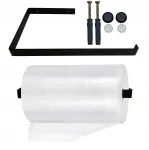 Seinakinnitus fooliumile, metallist, must, XL, 40 cm