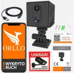Mini kaamera ORLLO W8 PRO, SIM, GSM, 4G LTE, juhtmevaba, sisemise akuga