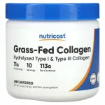 Kollageen Nutricost, Grass-Fed, maitsetu, 113 g