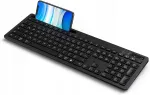 Juhtmevaba USB Bluetooth klaviatuur 2.4G, must, QWERTZ, saksa klaviatuur