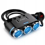 Auto sigaretis&uuml;&uuml;taja pesa jagaja USB-pesadega, 12V/24V, 100W