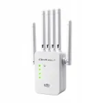 Juhtmevaba v&otilde;rguv&otilde;imendi Qoltec N300, 300 Mb/s, 6 antenni, 2x RJ45