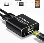 RJ45 Ethernet v&otilde;rguharja jagaja, 1 kuni 2, Gigabit 1000Mbps, USB