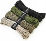 PUWOWYE paracord k&ouml;is, 4 mm, 4 tk, 12 m iga&uuml;ks, III t&uuml;&uuml;p, 40 m komplekt