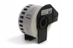 Isekleepuv lint JetWorld Brother DK22225, must valgel, 38 mm x 30,48 m