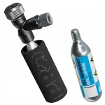 Jalgratta CO2 pump PRO Presta vooluhulgakontrolliga, automaatne 25 g kassett