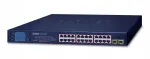 Planet 24-port 10/100/1000T PoE 802.3at l&uuml;liti