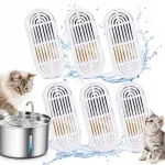 Loomade veepudelite filtrite komplekt, 3,2 l, 6 tk, s&uuml;sinik- ja vaikmaterjal