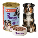 M&auml;rgtoit koertele 2 Friends kalkuniliha 71% lihat&uuml;kkidega kastmes, 1240 g