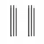Kokkupandavad telgipostid, mustad, rauast, 16 mm, 1,2 m, 6 tk