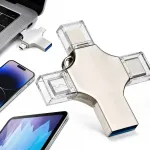 256 GB 4in1 USB m&auml;lupulk, h&otilde;bedane, USB-C/Lightning/Micro-USB