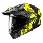 Motojuhile kiiver koos visiiriga HJC I80 Roki must/kollane, M