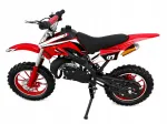 Mini motokrossi mootorratas 49cc, 10-tollised rattad, punane