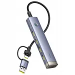 USB jagaja Baseus UltraJoy, 4x USB-A 3.1, 1x USB-C, hall