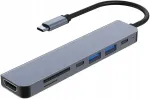 USB C jaotus Baolongking, 7in1, 4K HDMI v&auml;ljundiga