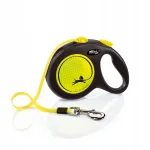Automaatne rihm FLEXI New Neon L, 5 m, must, kuni 50 kg koertele