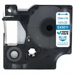 Sildilint DYMO D1 45011, 12 mm x 7 m, l&auml;bipaistev sinise tekstiga