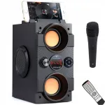 Bluetooth-k&otilde;lar Feegar Dance raadio, USB, SD, AUX 3,5 mm ja karaoke mikrofoniga