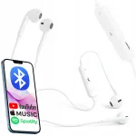 Juhtmevabad spordik&otilde;rvaklapid Bluetooth USB mikrofoniga valged