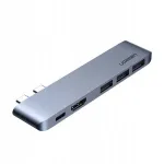 USB-C jagaja UGREEN, 2x USB-C kuni 3x USB 3.0, HDMI, m&otilde;eldud MacBook Pro-le