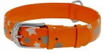Nahast helkuriga koera kaelarihm WAUDOG, 38&ndash;49 cm, t&auml;hekujulised