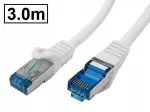 V&otilde;rgukaabel Cat.6A, varjestatud, RJ45-RJ45, 3 m, valge