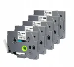 Brother PT TZ-231 liimiribad, 12 mm, valge, komplekt 5 tk