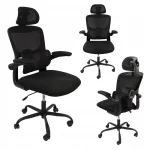 Kontoritool pea toestusega L038B, must, ergonoomiline