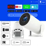 HY 300 PRO LED projektor, valge, Android 9.0, WiFi, HDMI, 720p 130" kodukino jaoks