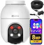 V&auml;lise j&auml;lgimiskaamera EZVIZ C8c 4K UltraHD 8Mpx topeltvalgustuss&uuml;steemiga ja 10 m kaabliga