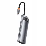 USB-jaotur Baseus Metal Gleam Series 7-in-1, USB-C, HDMI, lugeja