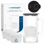 Wessper D4 2 l borosilikaatklaasist filtriga kann, 4 filtriga