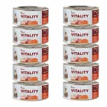 Niiske kassitoit Akinu VITALITY kanaliha ja l&otilde;hega, 10 x 70 g