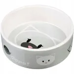TRIXIE keraamiline kassikauss, 300 ml, hall ja valge, 12 cm