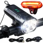 Jalgratta tuled komplekt 1000 lm signaali ja 100 dB USB-C 4xT6 LED