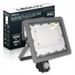 LED halogeenprožektor 50W v&auml;lise liikumis- ja h&auml;marusanduriga