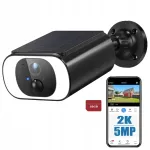 V&auml;lis p&auml;ikese kaamera WiFi-ga, 5MP, 120&deg; vaatev&auml;ljaga, v&otilde;imas aku, p&auml;ikesepaneel, 32 GB kaart