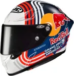 Mootorratturi kiiver HJC RPHA 1 Red Bull Austin GP, valge/sinine/punane, suurus L