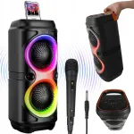 Traadita Bluetooth 5.0 k&otilde;lar karaoke mikrofoniga, 7 RGB valgustusrežiimi