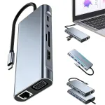 USB-C HUB pesa 11in1 LAN-i, USB 3.0, 3&times; USB 2.0-ga