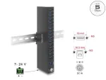 Industriaalne USB jagaja 16x USB-A 5 Gbps, ESD 8 kV, DIN, Delock 60793